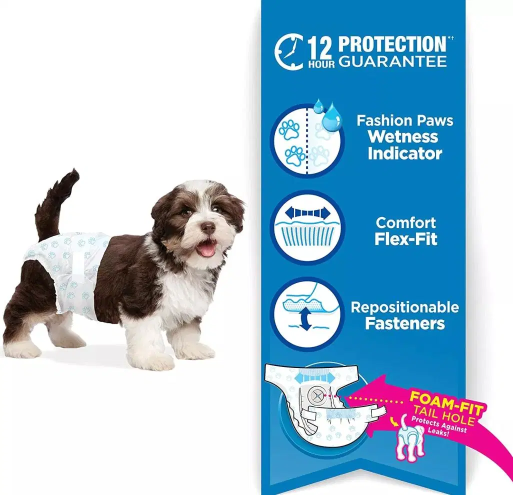 2023 Pet OEM Bamboo Caddy Male/Female Pets Pamper Pod Biodegradable Diaper/Pads for Pets on Sale in Stocks FDA/CE