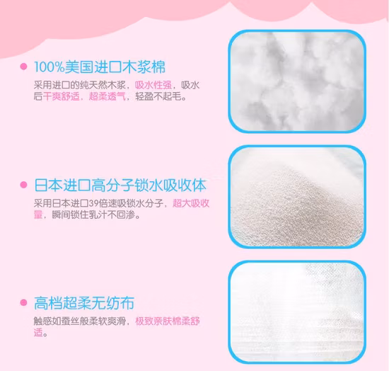 Jwc Humanized Disposable Breast Pads in China